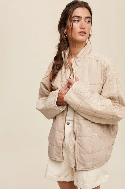 Signature Luxe Quilted Denim Jacket