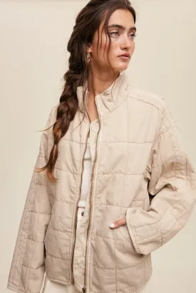 Signature Luxe Quilted Denim Jacket