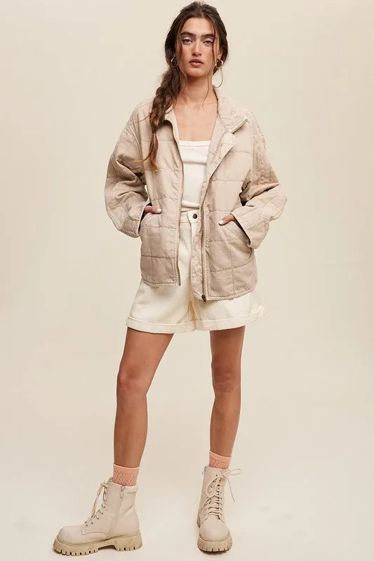 Signature Luxe Quilted Denim Jacket
