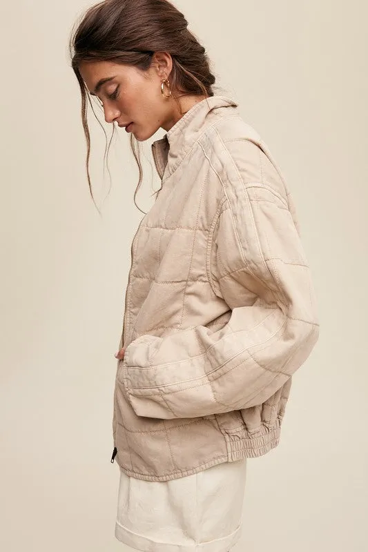 Signature Luxe Quilted Denim Jacket