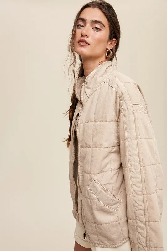 Signature Luxe Quilted Denim Jacket