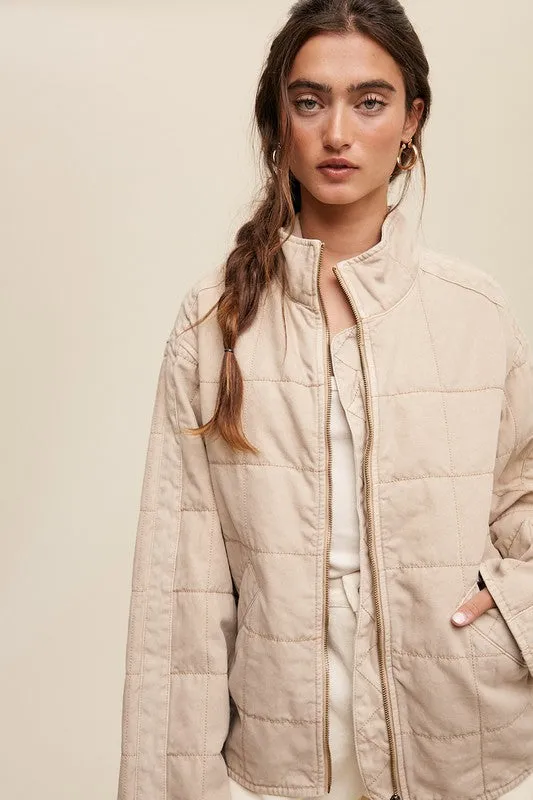 Signature Luxe Quilted Denim Jacket