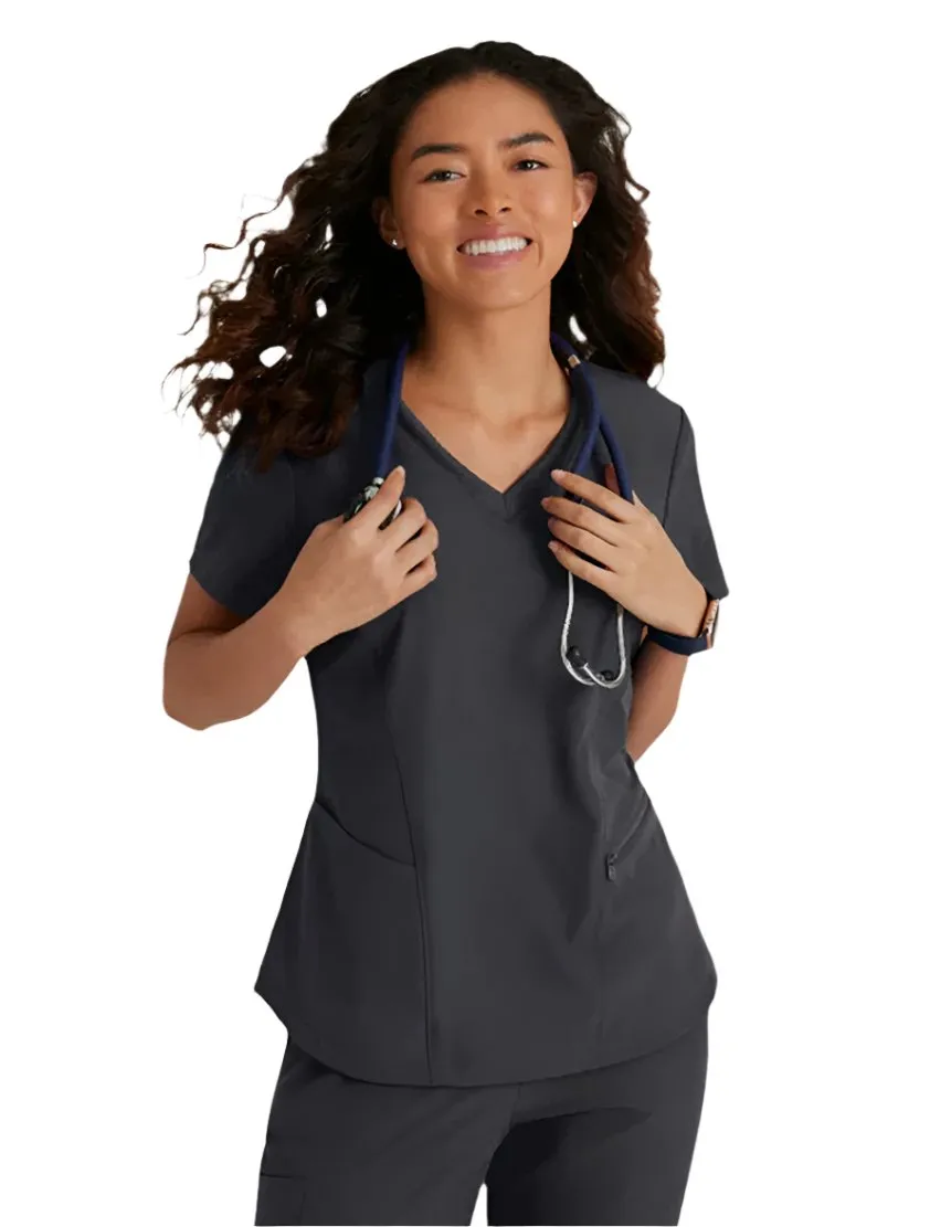 Skechers™ Vitality by Barco Electra 3-Pocket Ribbed V-Neck Scrub Top