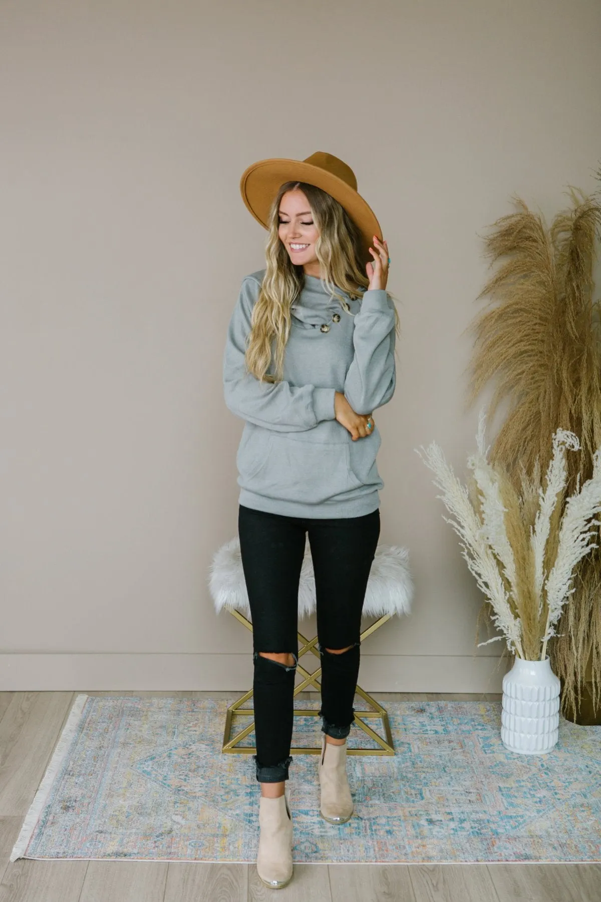 Soft Button Sweater