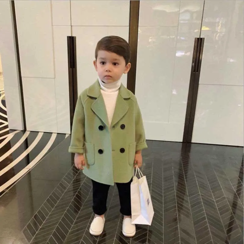 Solid Trick Duffle Coat Trench for Children Boy