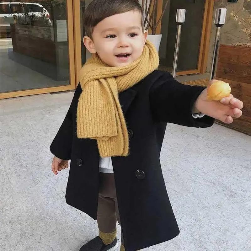 Solid Trick Duffle Coat Trench for Children Boy