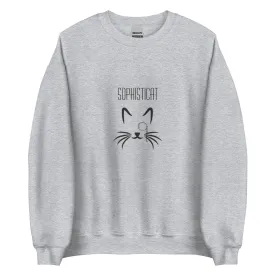 Sophisticat Unisex Sweatshirt with Monocle Cat Print