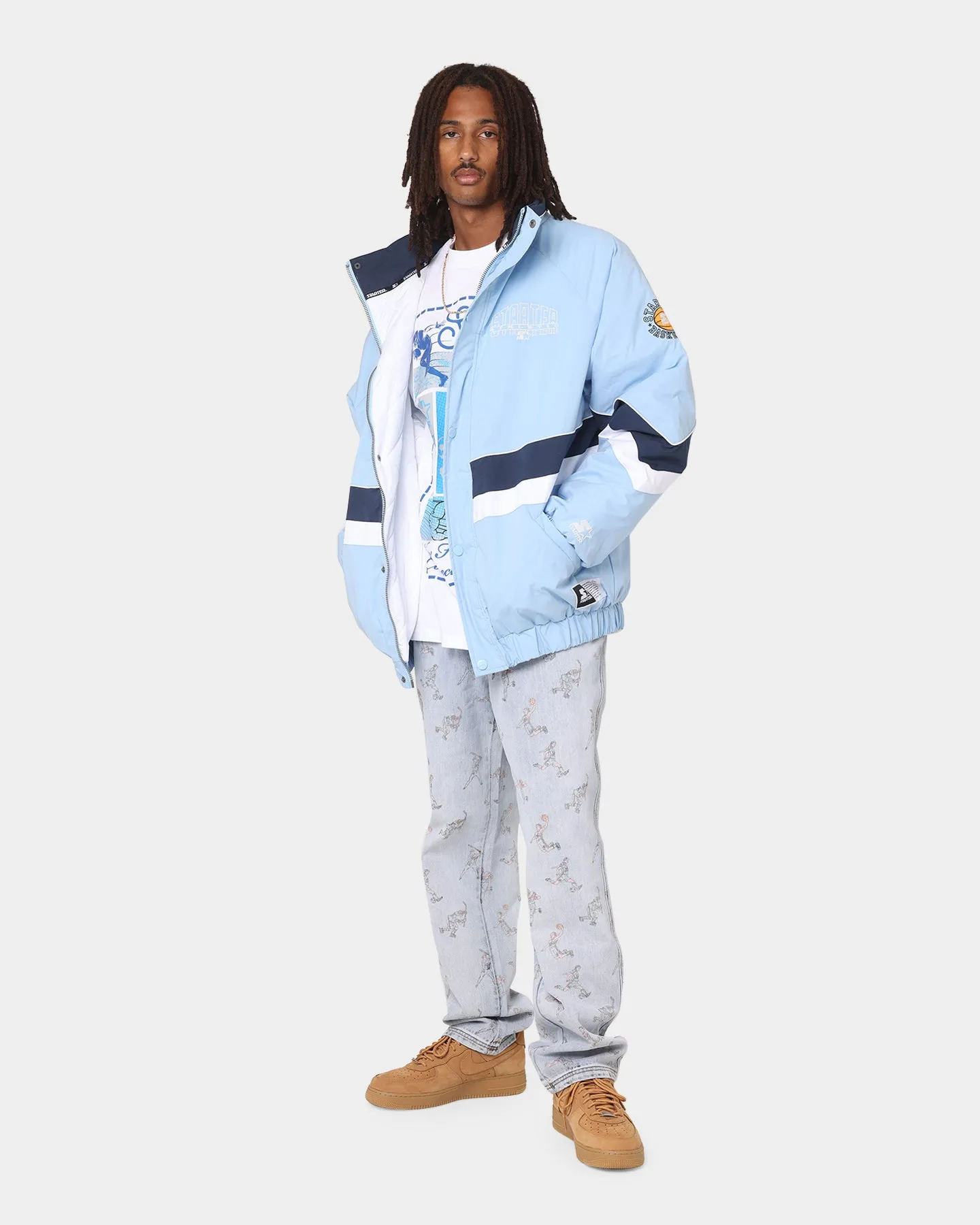 Starter V Track Jacket North Carolina Colourway/Light Blue