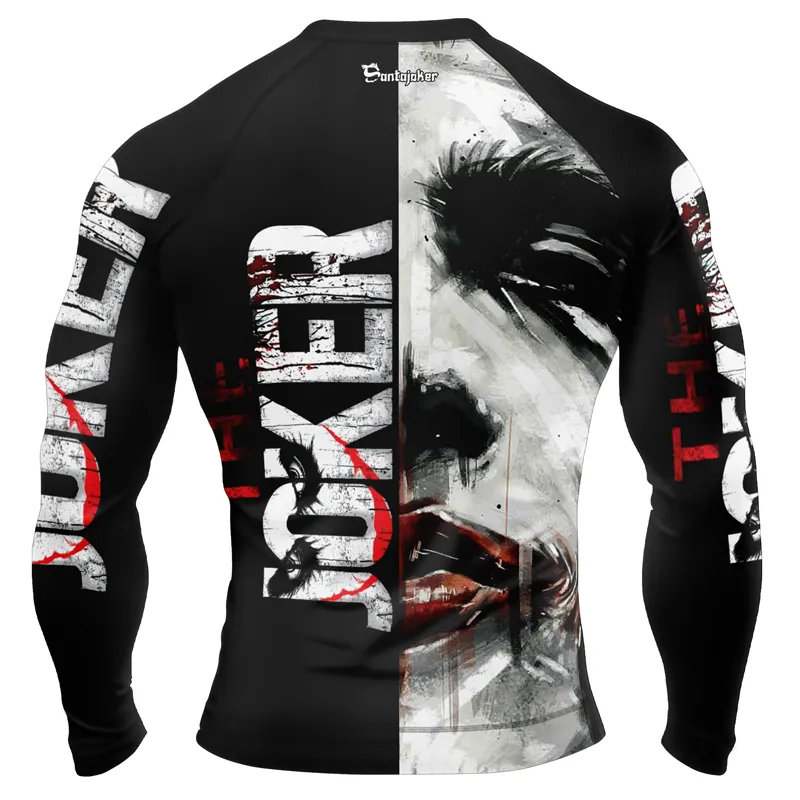 The Joker Face Men's Long Sleeve Rash Guard