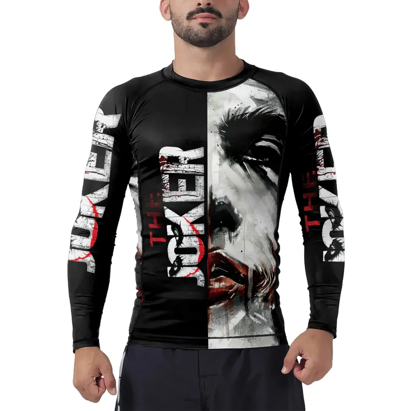 The Joker Face Men's Long Sleeve Rash Guard