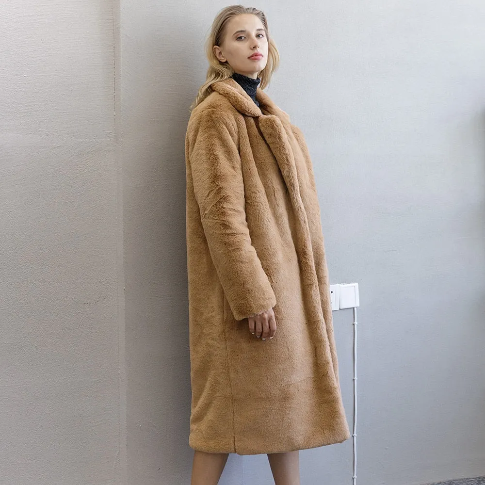Thick Warm Teddy Fur Coat - Linda
