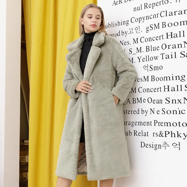 Thick Warm Teddy Fur Coat - Linda
