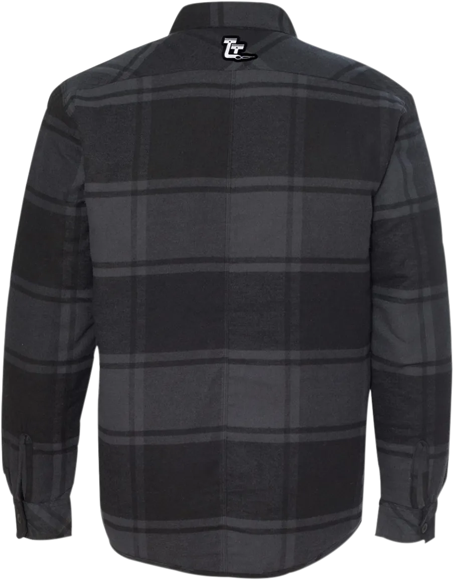 THROTTLE THREADS Drag Specialties Quilted Jacket - Plaid - Large DRG24J86BKLR