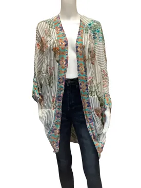 Tolani Women's Cardigan Silk Floral Print Size: OS