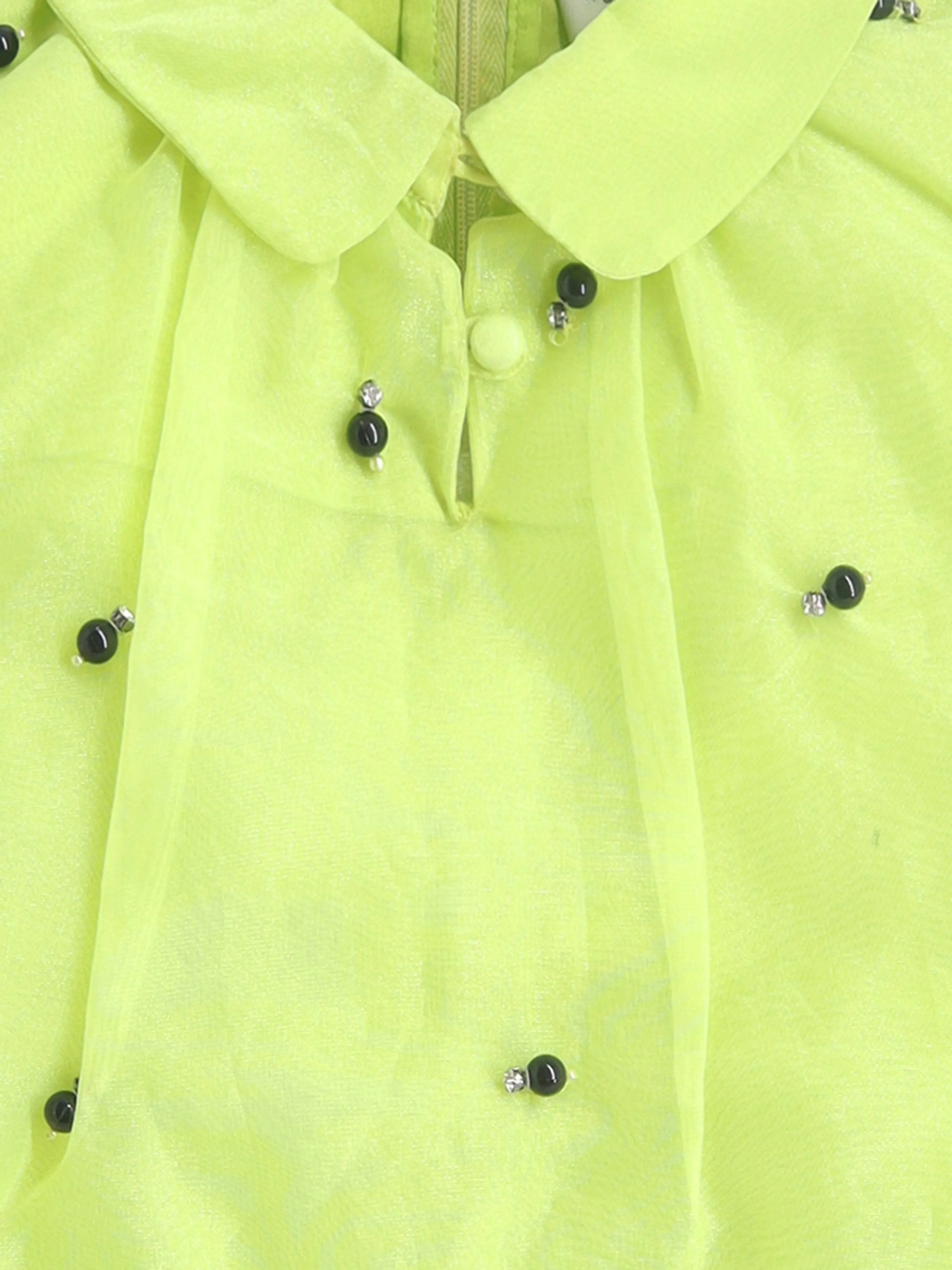 Trendy Neon Green Girls Top