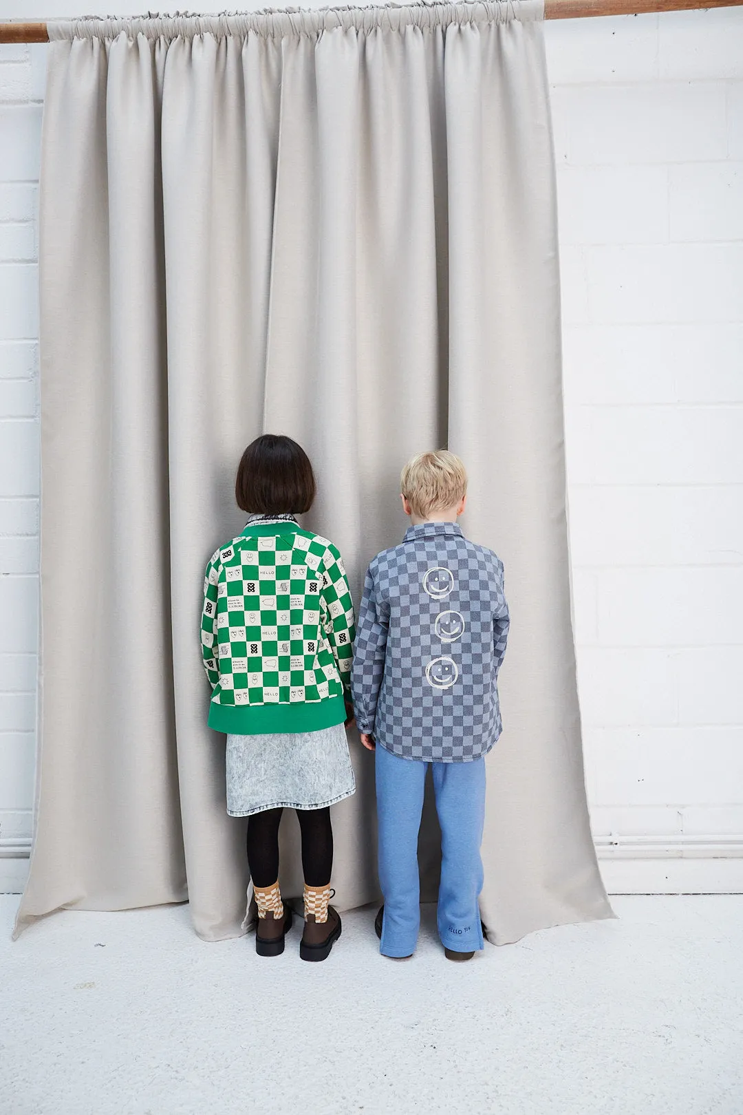 True Green Comic Book Check Zip Up Jacket