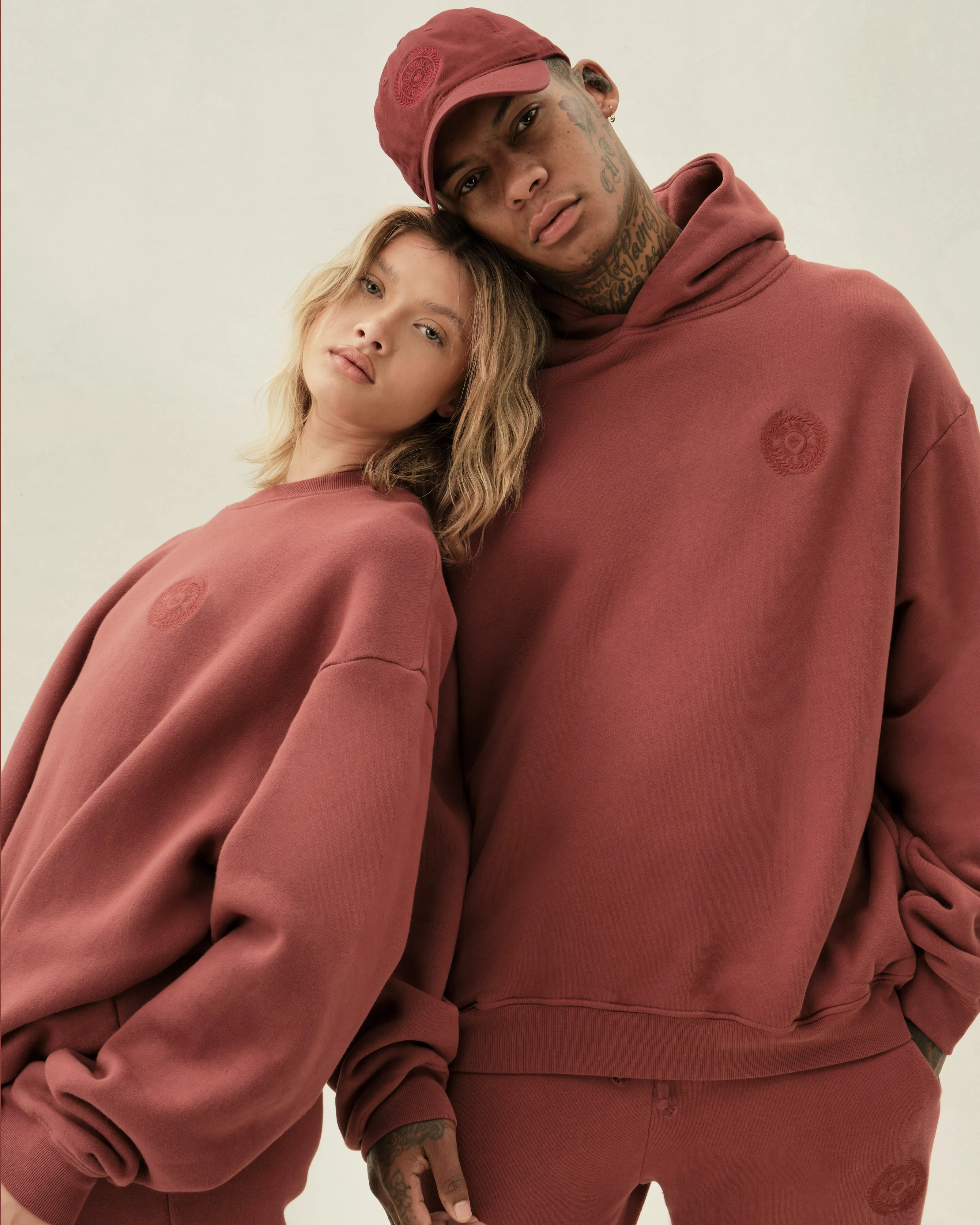 Vitals Hoodie in Brick Red