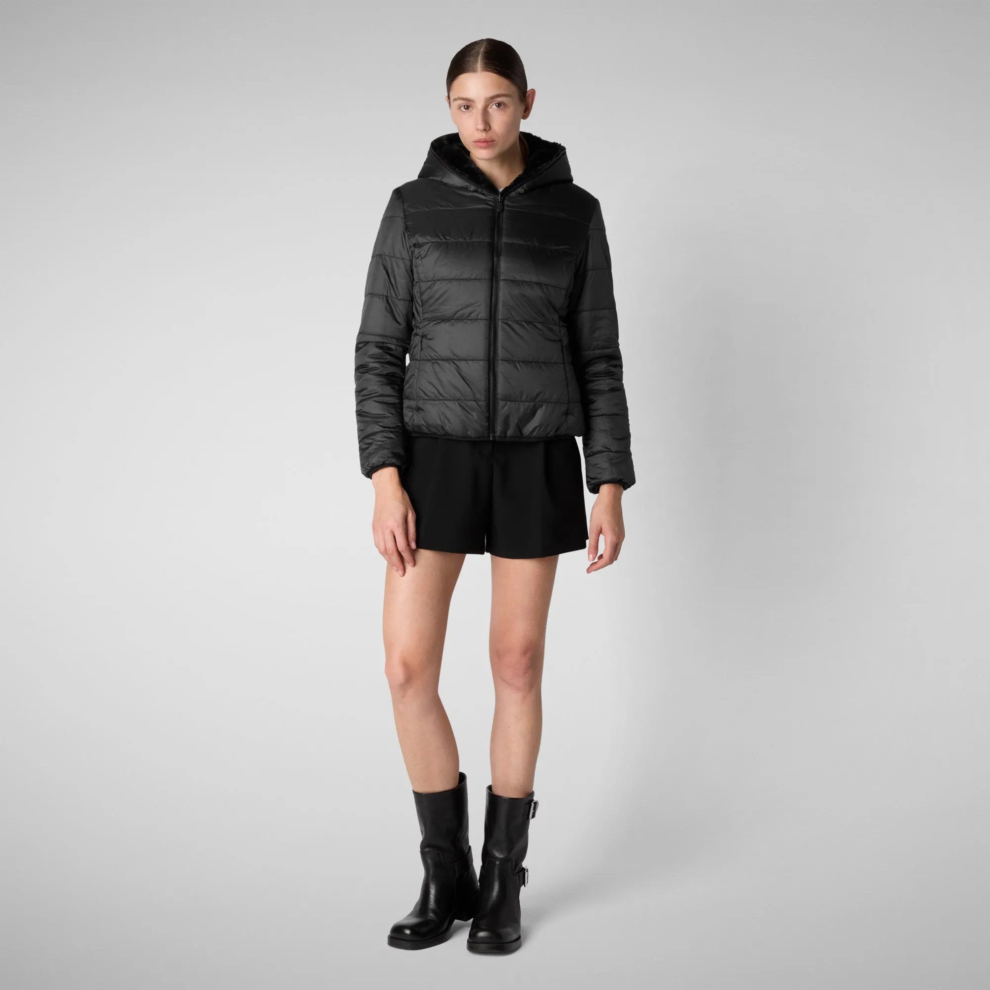 Woman's hooded jacket Laila in black