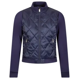 Womens Aries Diamond Quilted Hybrid Jacket Maltese Blue - AW24