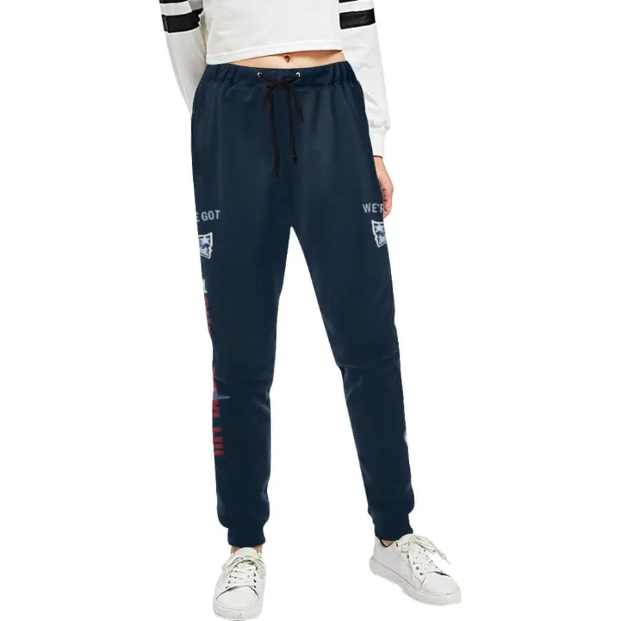 Women's New england patriots Sweatpants Navy Blue|Super bowl LIII champs Jogger Pants