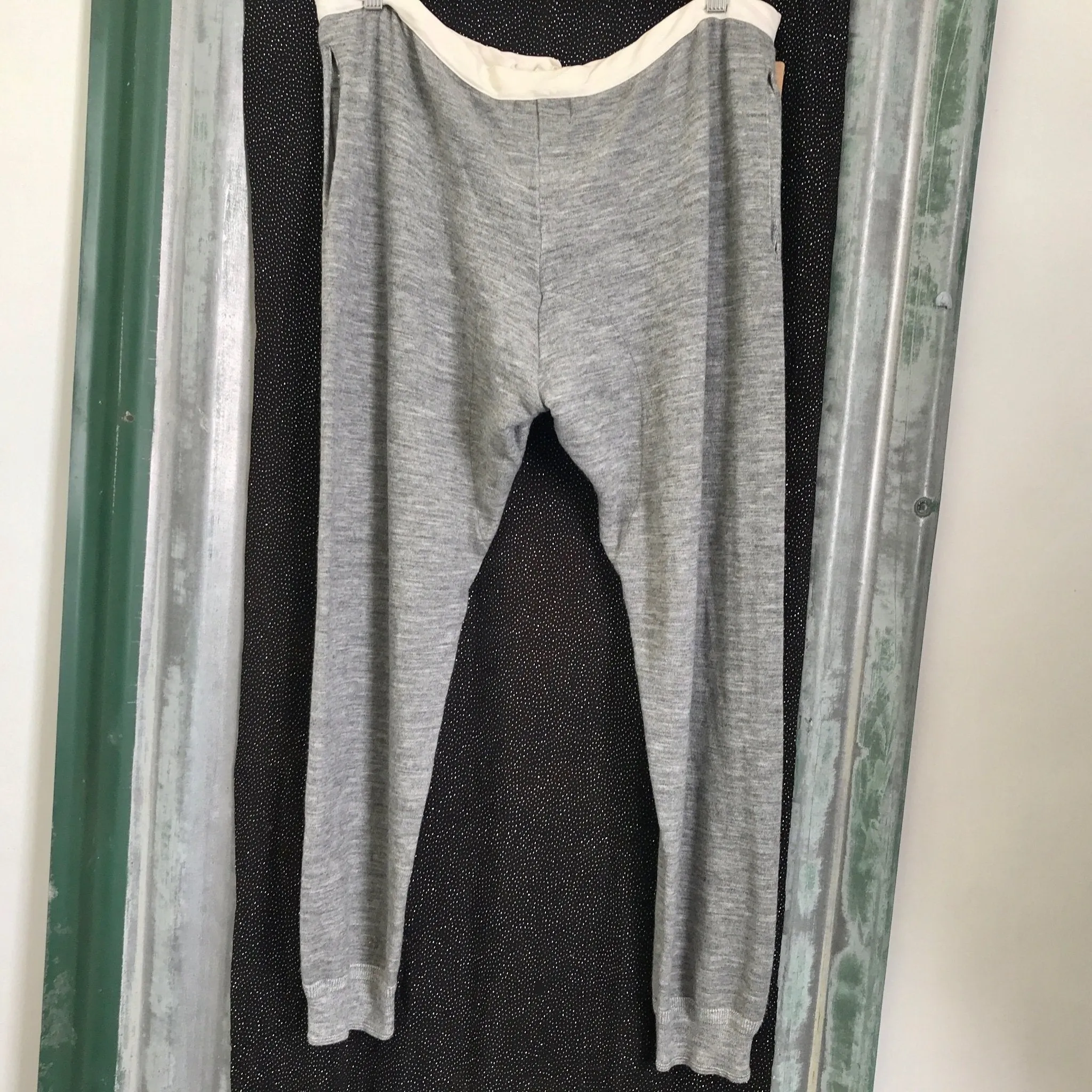 Wool / Cotton Blend Long Johns Underpants Light Grey Sz XL - New - OOAK