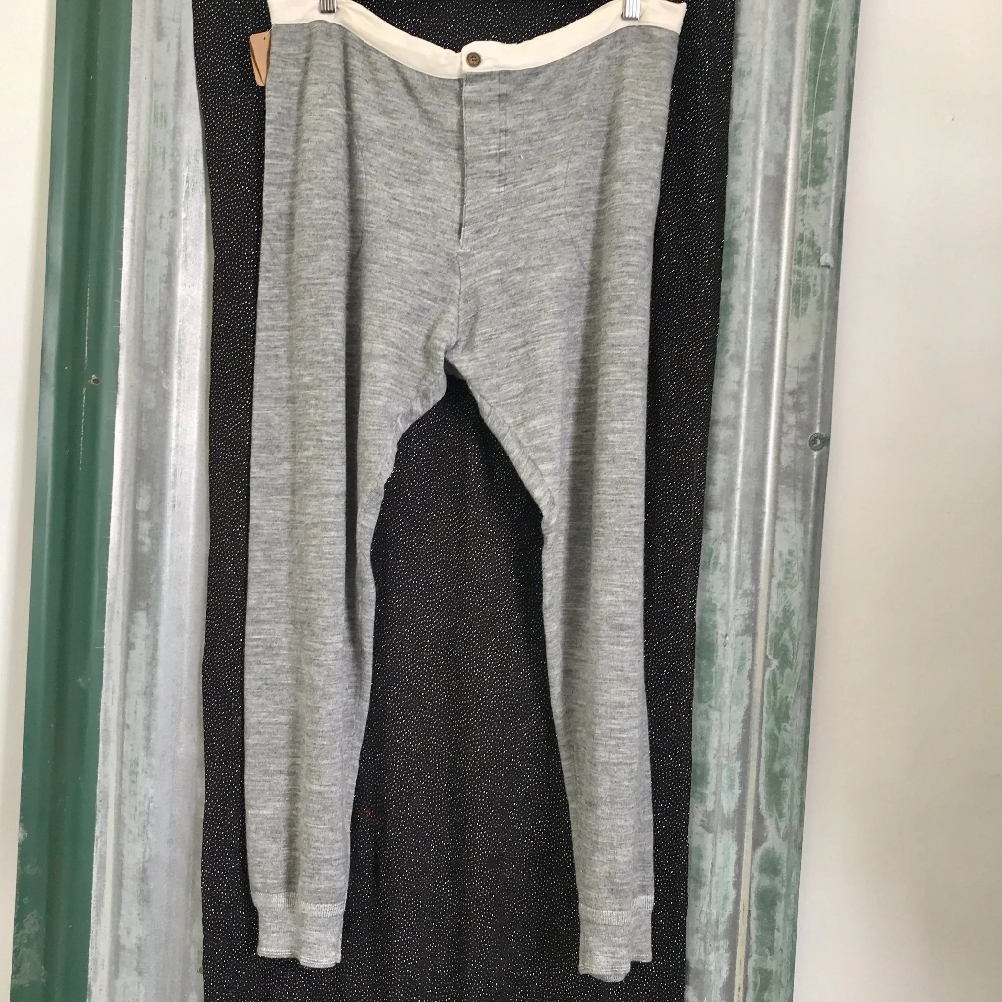 Wool / Cotton Blend Long Johns Underpants Light Grey Sz XL - New - OOAK