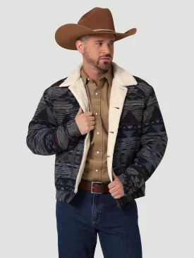 Wrangler Men Sherpa Lined Jacquard Print Jacket