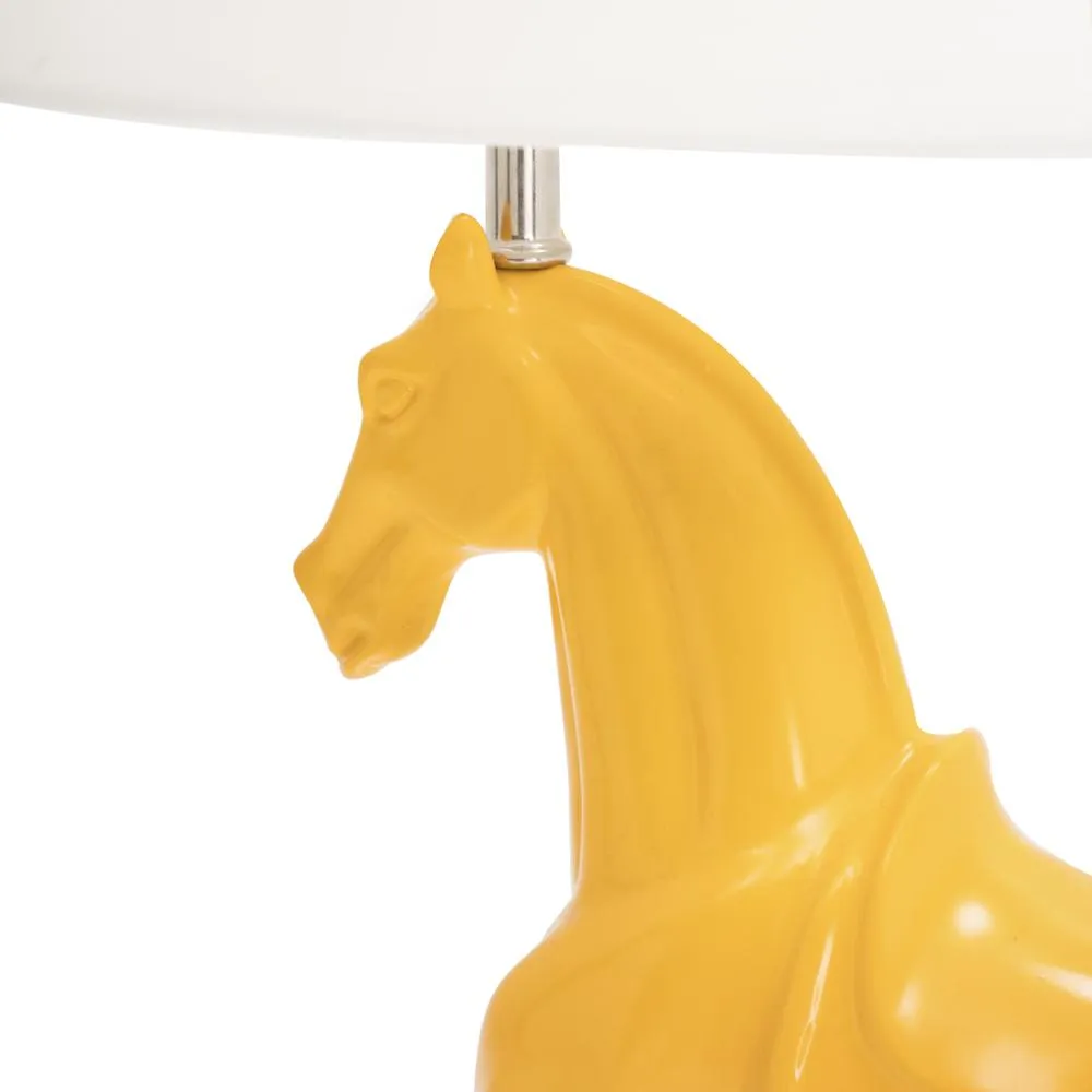 Yellow Contemporary Horse Lamp
